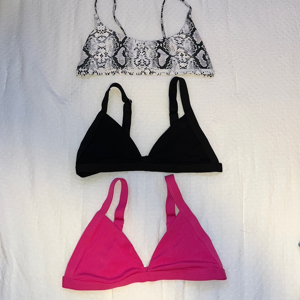 Shein bikini tops, comes with 3 pieces, size large